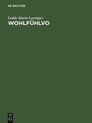 cover image of WohlfühlVO
